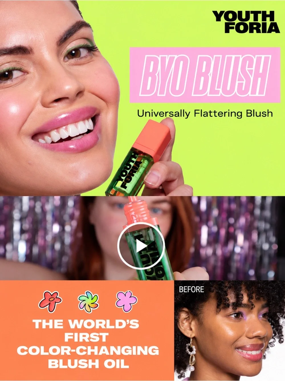 YOUTH FORIA BYO Blush Color Changing pH Activated Blush Oil BNIB